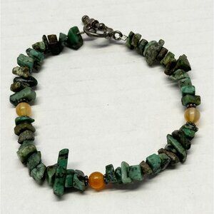 Vintage genuine turquoise beaded bracelet
